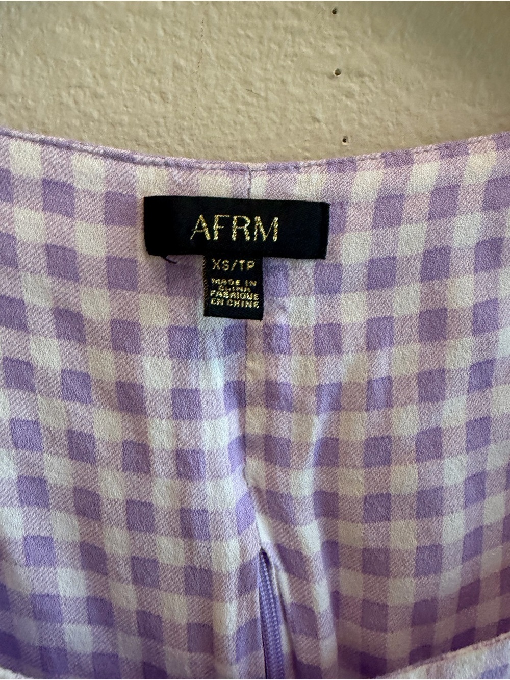 AFRM REVOLVE Lavender Gingham Hough Top - Picture 8 of 10